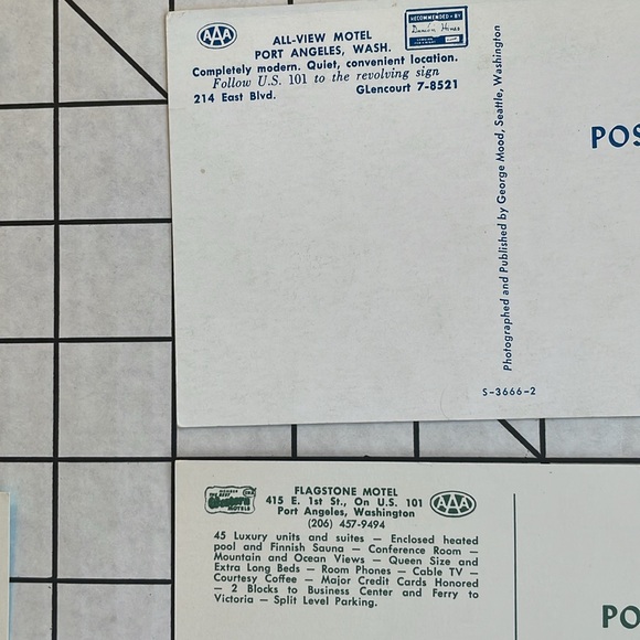 Lot (6) vintage postcards, motels PNW, Motel 6, All-View, Flagstone Motel - Picture 6 of 9